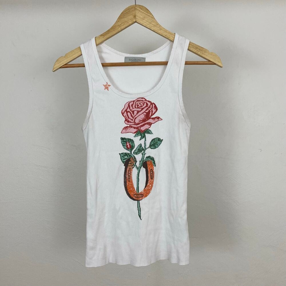 Free People x Ragabond Studio - American Tank - Ivory - Size Small